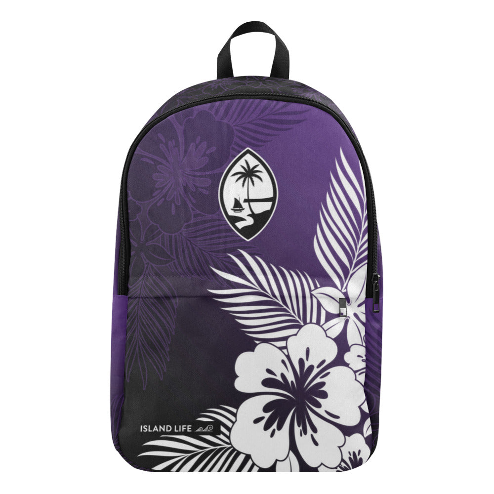 Guam Tropical Hibiscus Purple Laptop Backpack