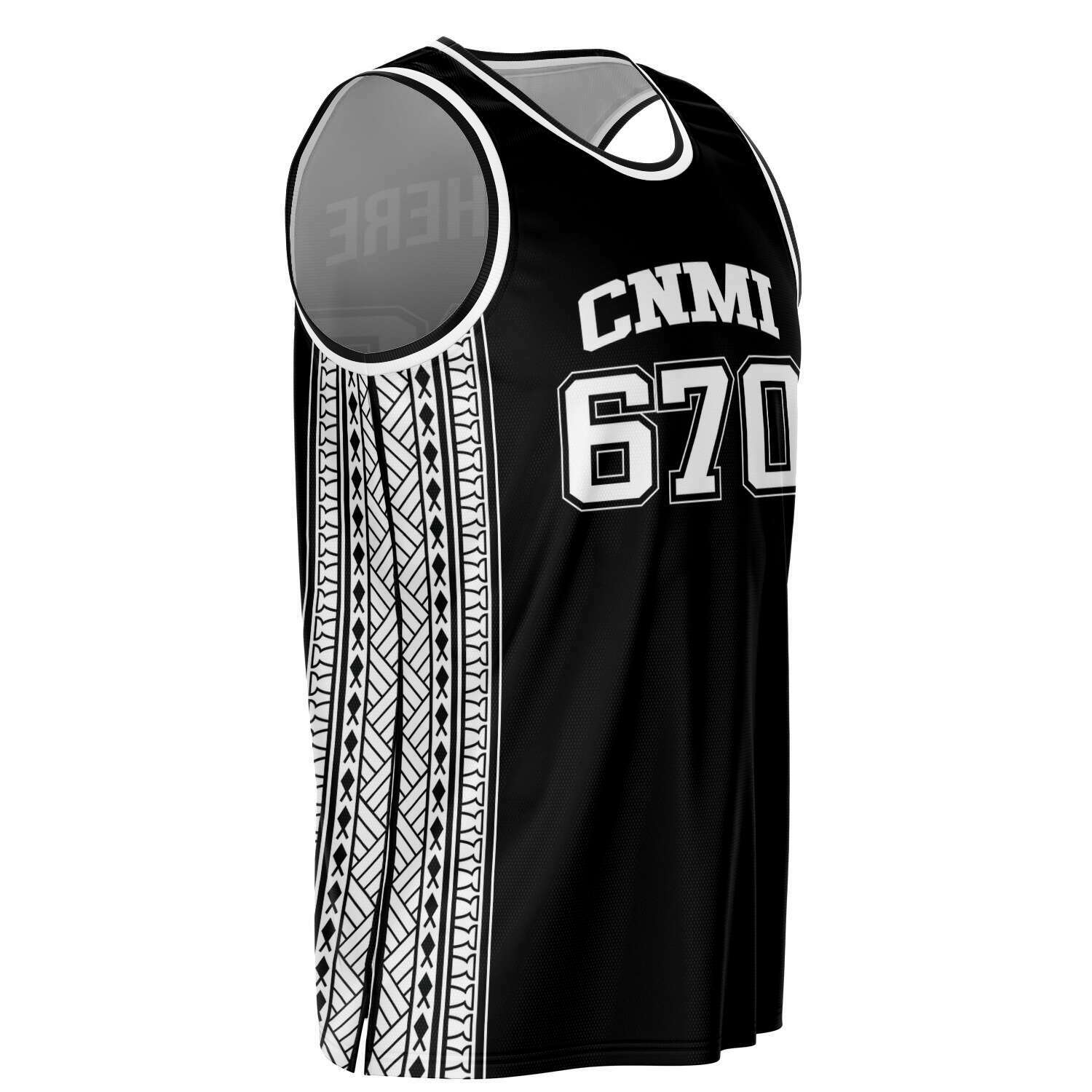 CNMI 670 Saipan Tribal Basketball Jersey with Personalization