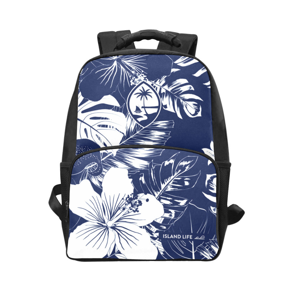Guam Blue Floral Unisex Backpack