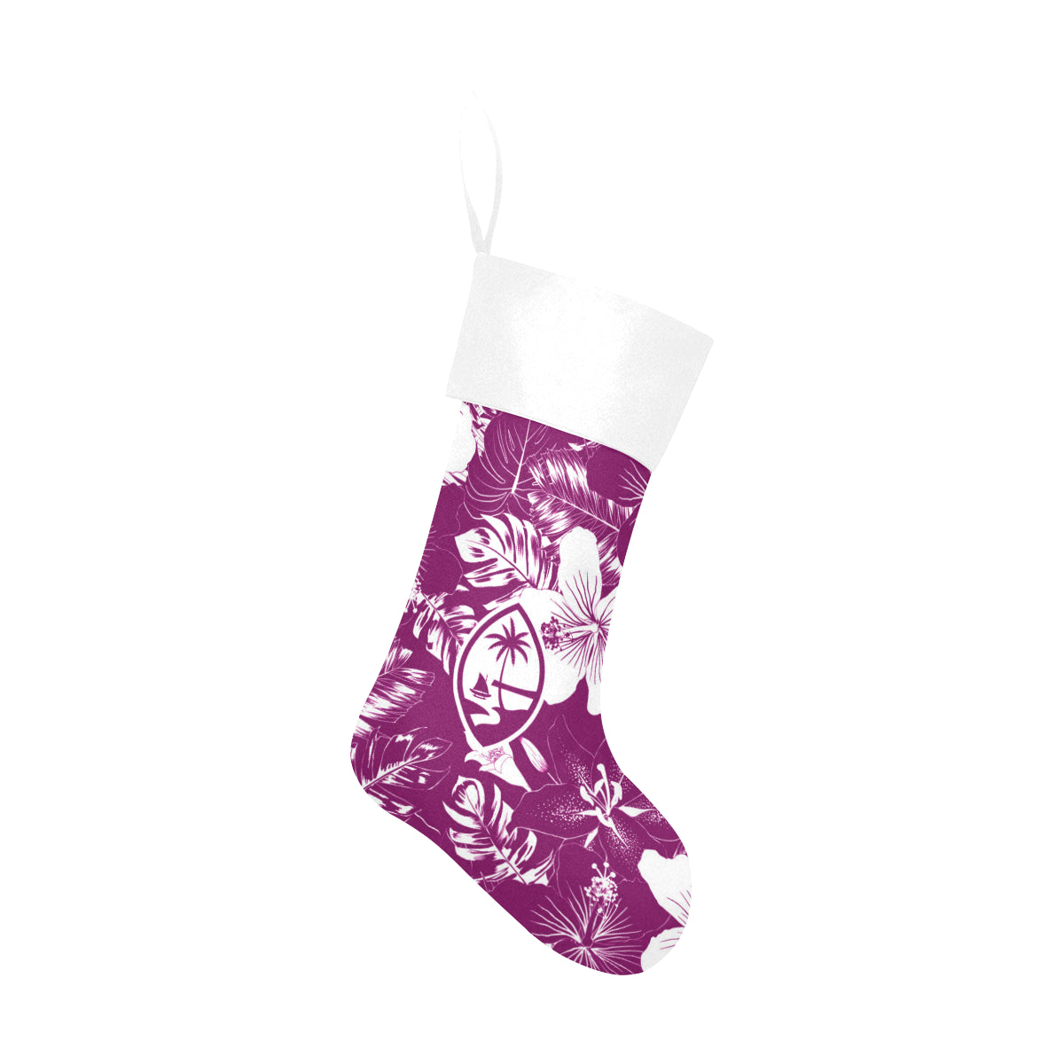 Guam Purple Hibiscus Christmas Stocking