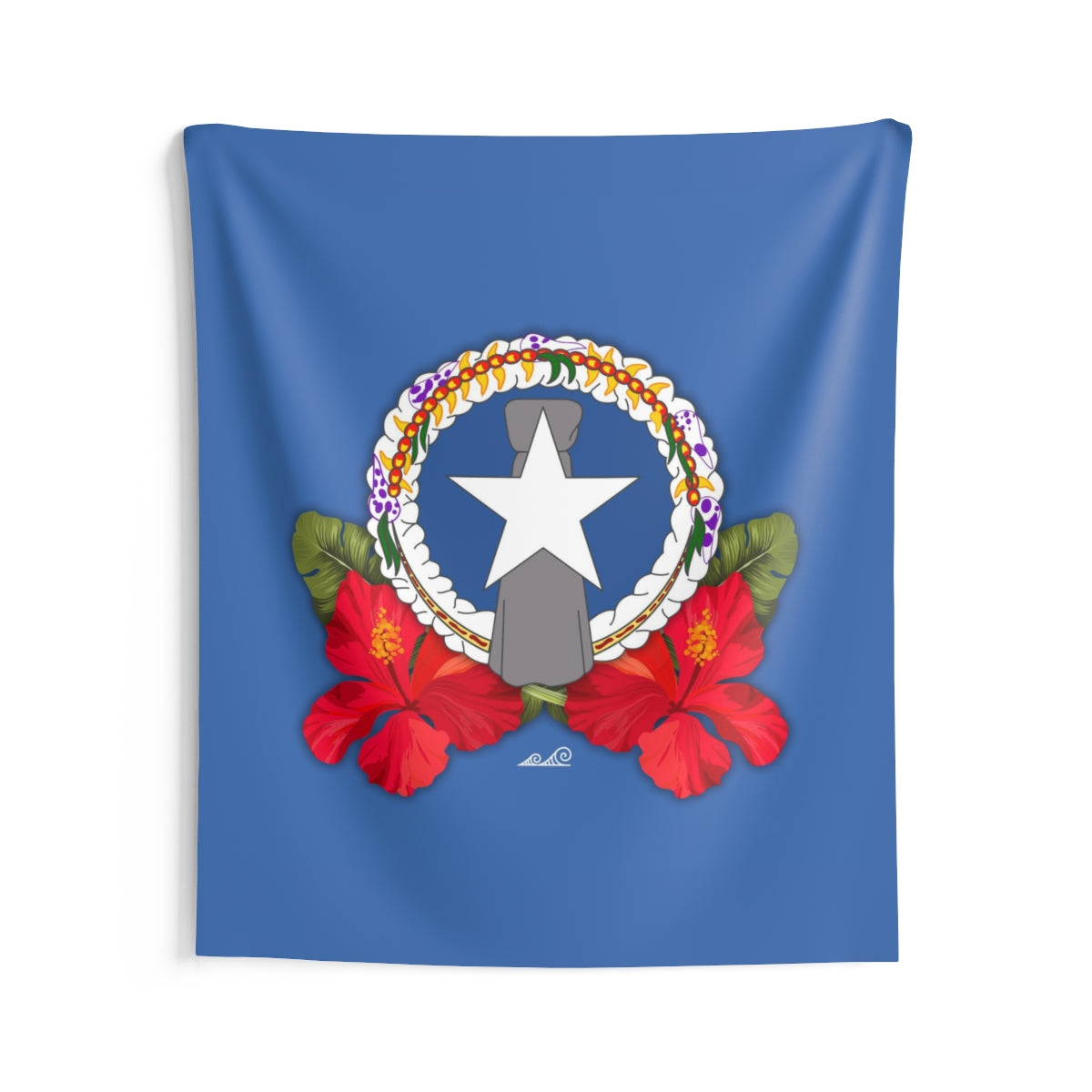 CNMI Seal Hibiscus Paradise Indoor Wall Tapestry