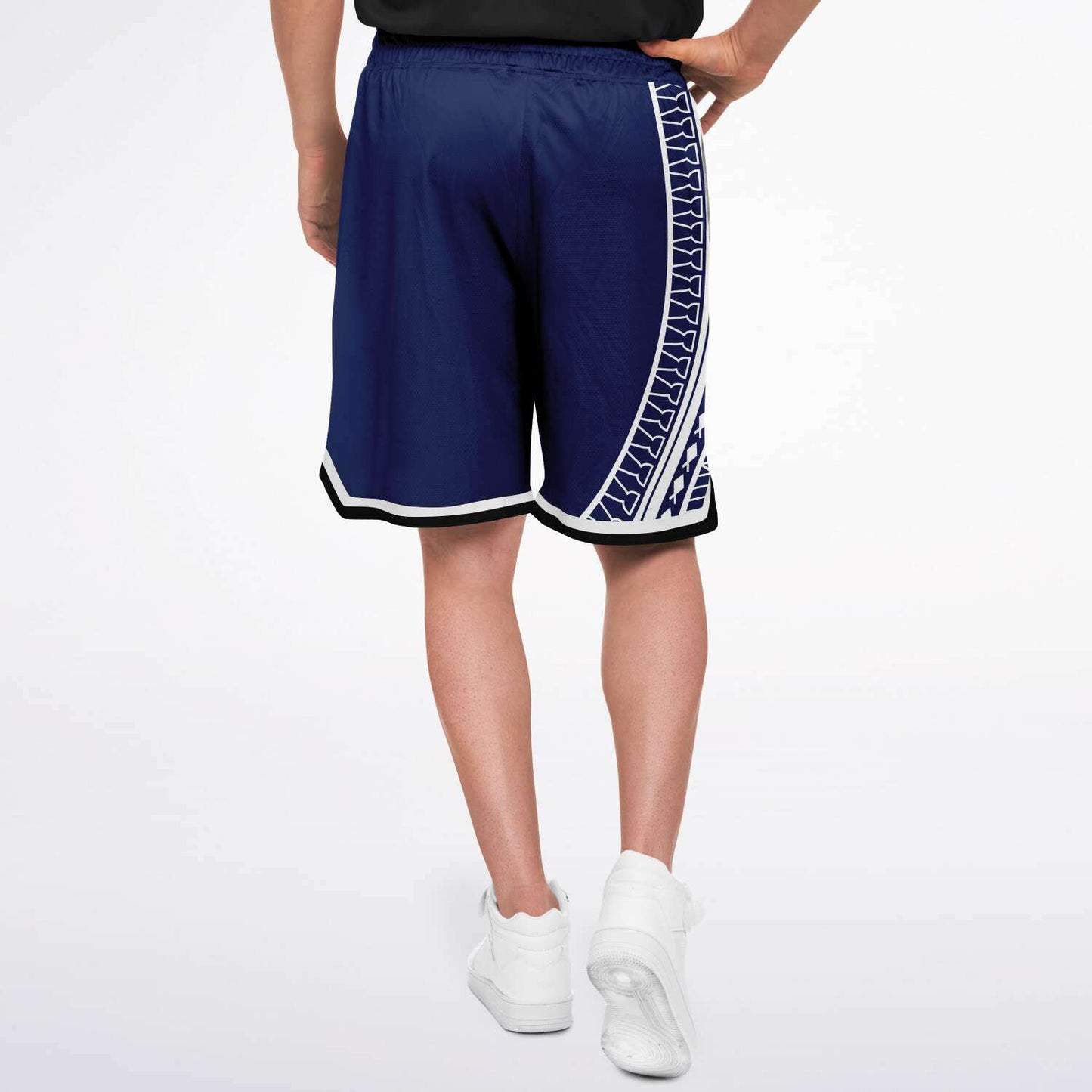 Guam Tribal Blue Basketball Shorts