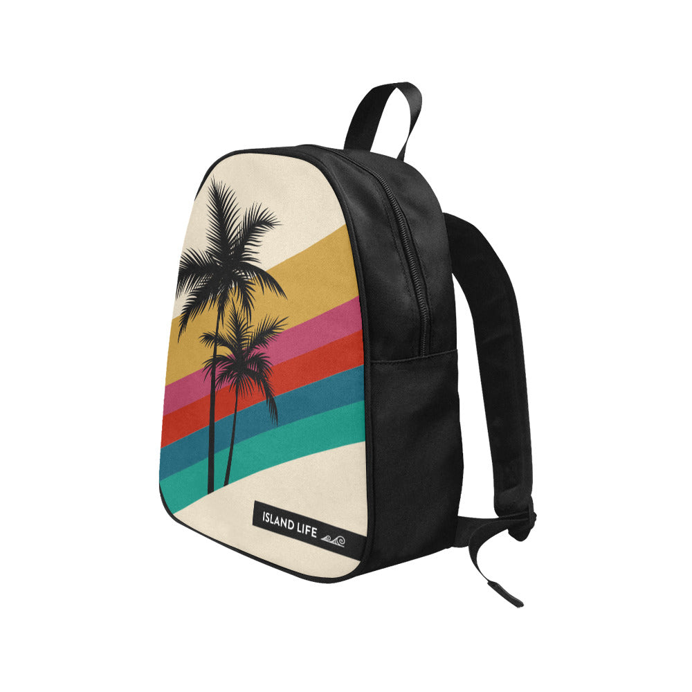 Retro Rainbow Sunset Guam CNMI Preschool Backpack