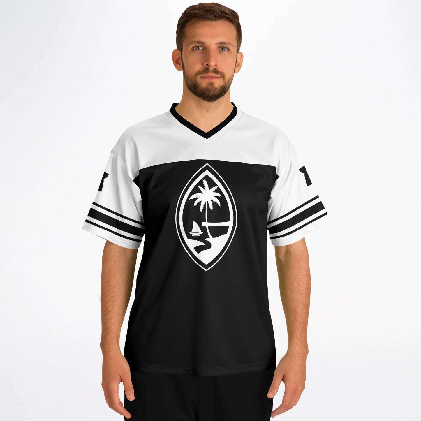 Guam Black and White Football Jersey