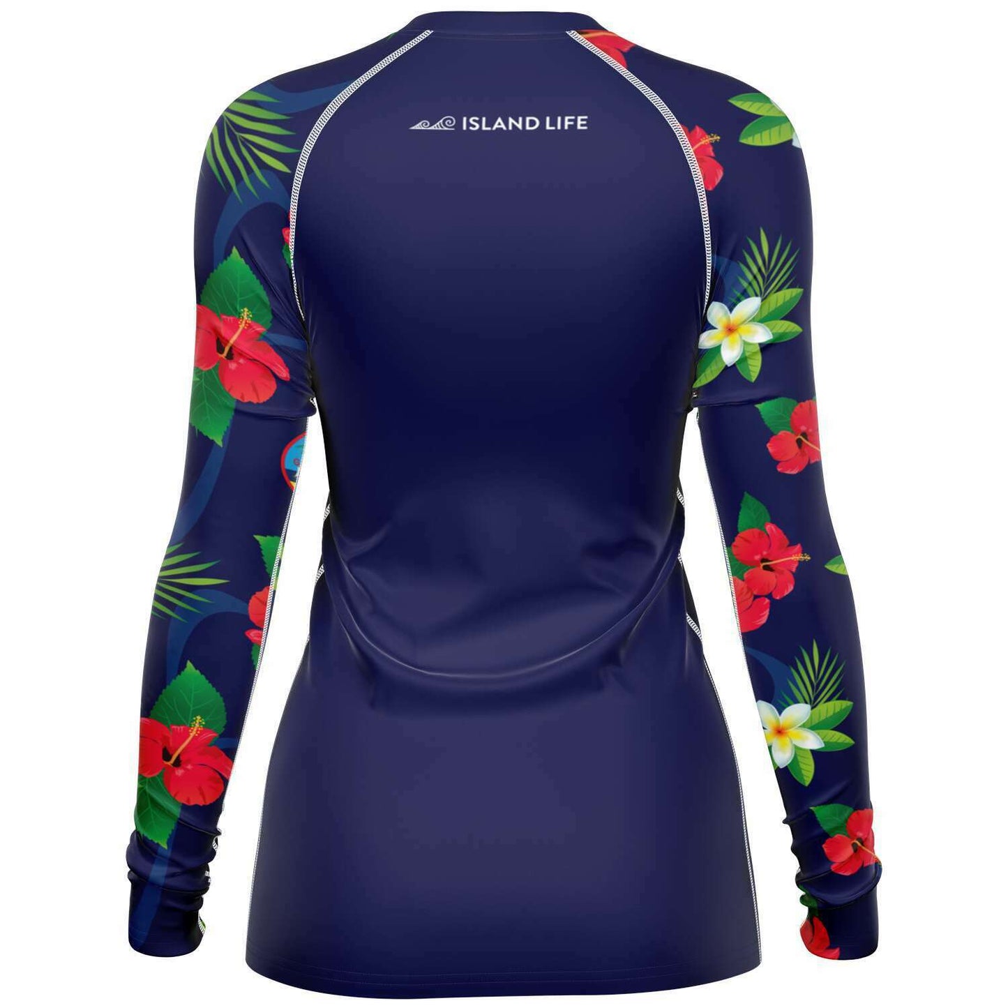 Guam Flag Flowers Women's Rashguard