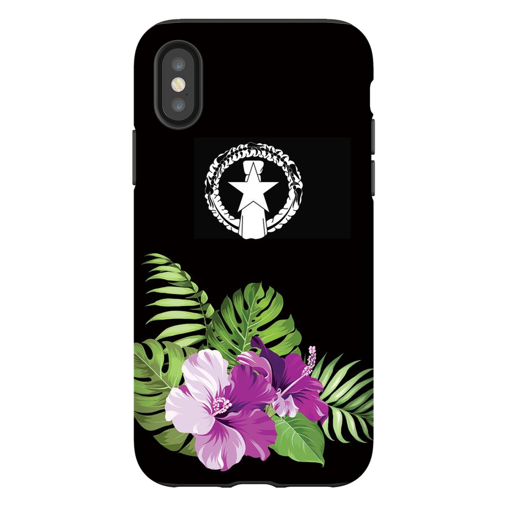 CNMI Purple Hibiscus Premium Glossy Tough Phone Case