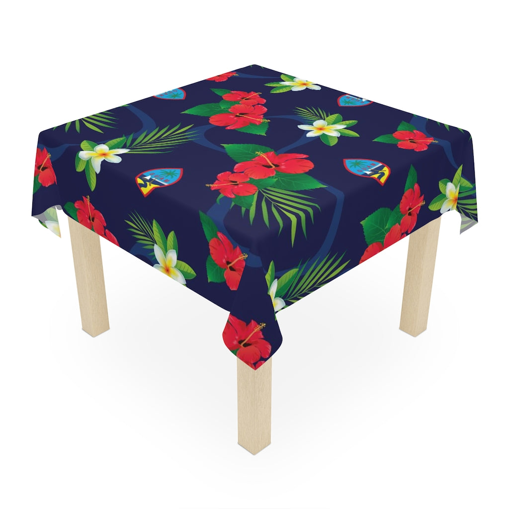 Guam Flag Flowers Table Cloth