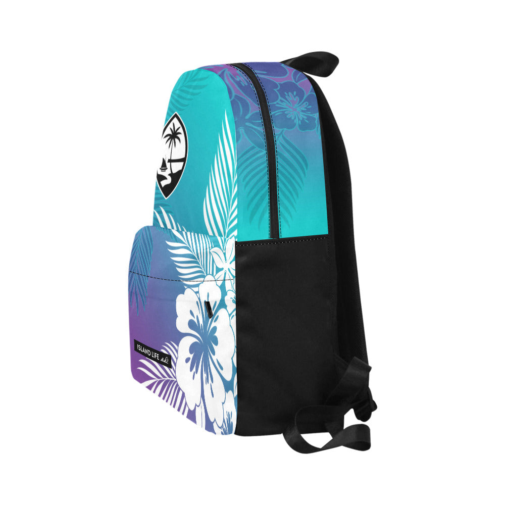 Guam Tropical Hibiscus Teal Purple Classic Backpack