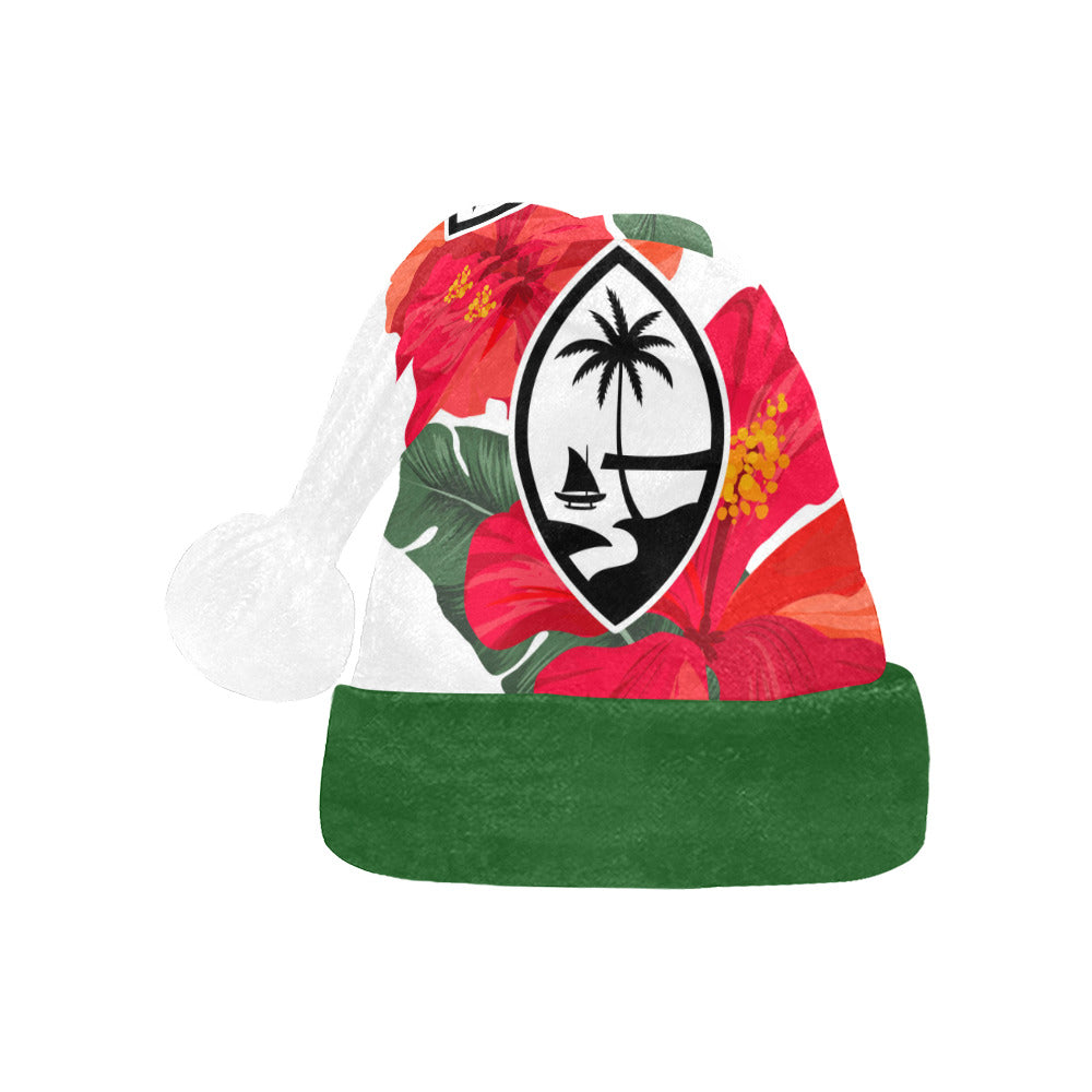 Guam Hibiscus Paradise White Santa Hat