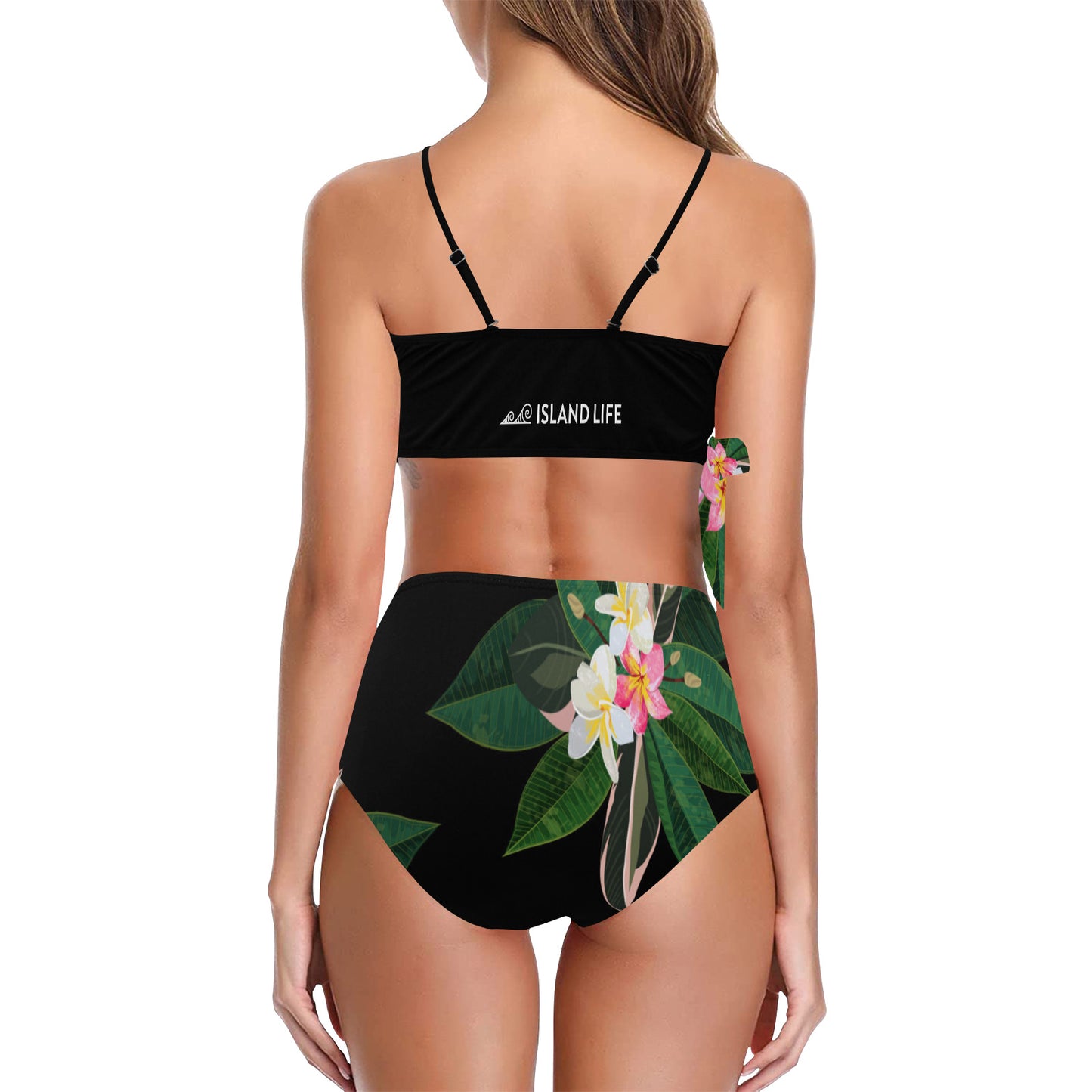 Guam Plumeria Side Knot Bikini Swimsuit