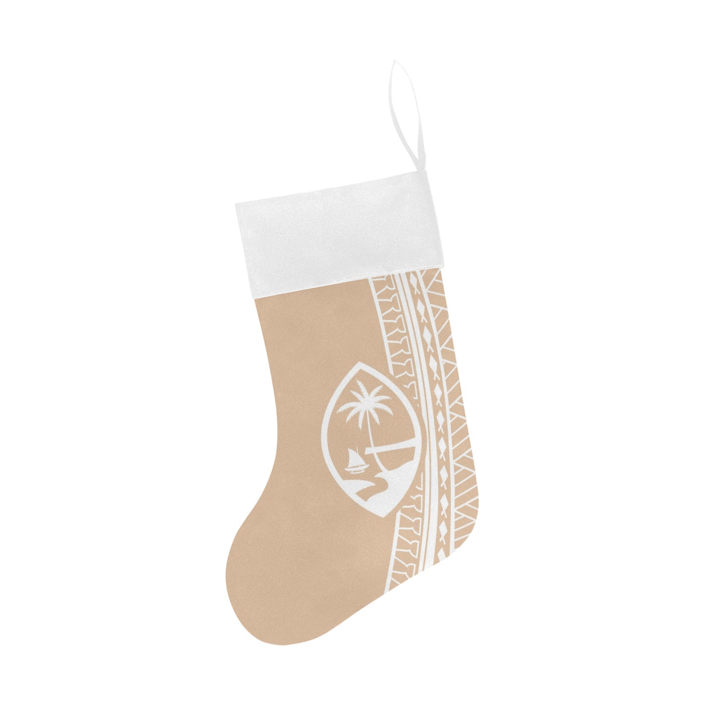 Guam Seal Tribal Tan Christmas Stocking Christmas Stocking