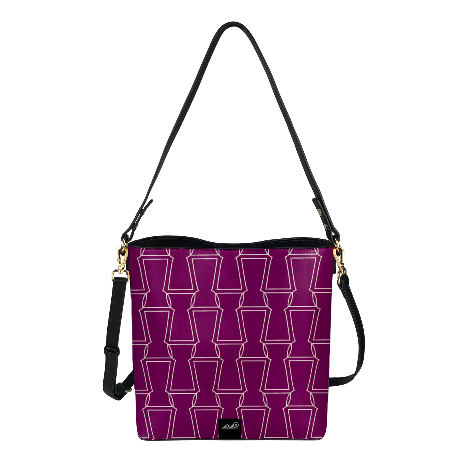 Modern Latte Stones Guam CNMI Purple Vegan Leather Crossbody Large Shoulder Bag