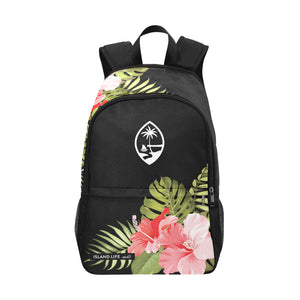 Guam Pink Hibiscus Laptop Side Pockets Backpack