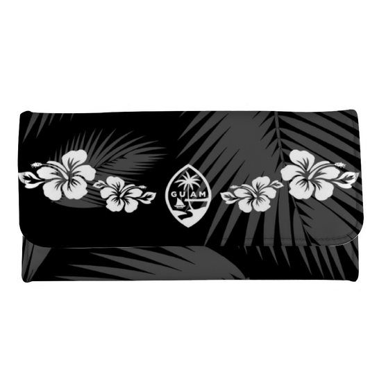 Guam Seal Hibiscus Leaves Trifold Women's Wallet