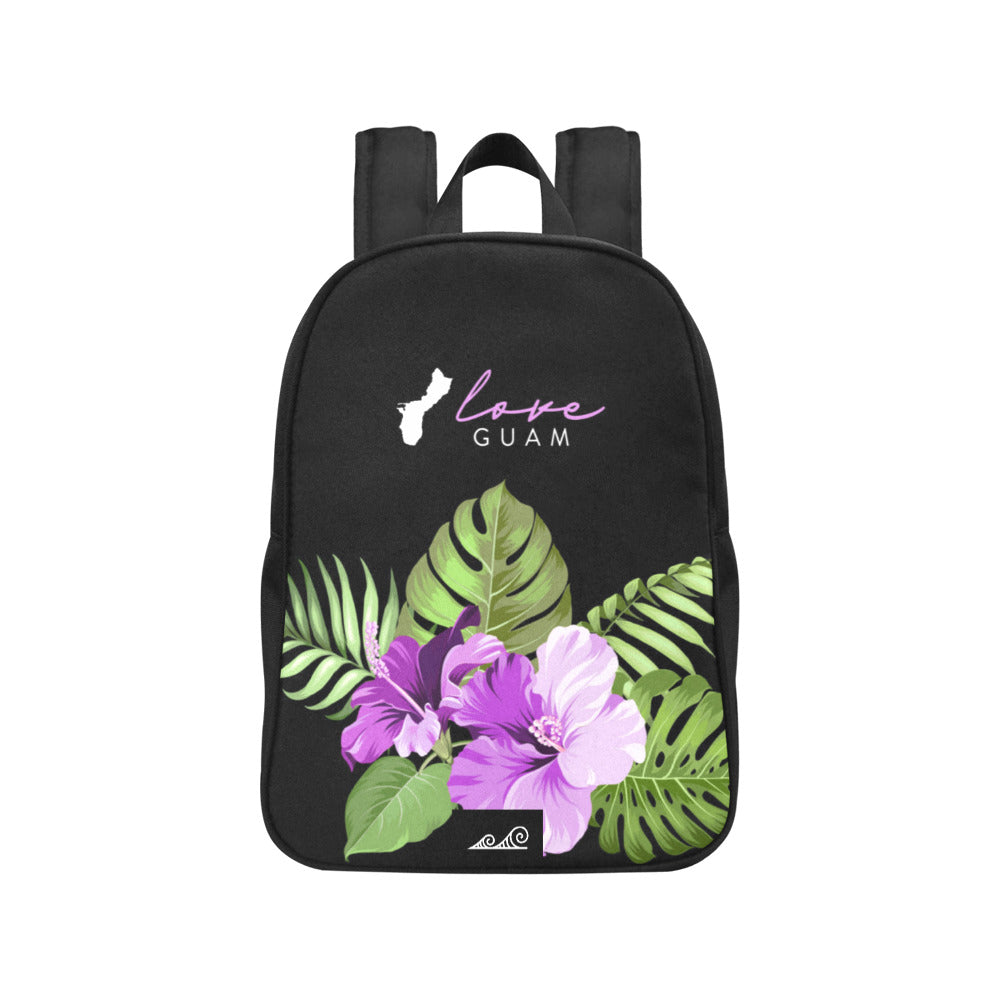 Love Guam Purple Hibiscus Preschool Backpack