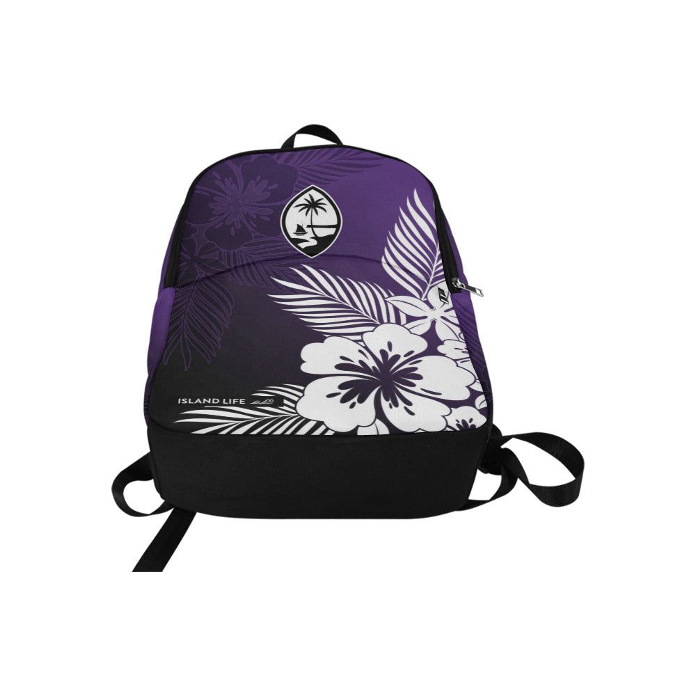 Guam Tropical Hibiscus Purple Laptop Backpack