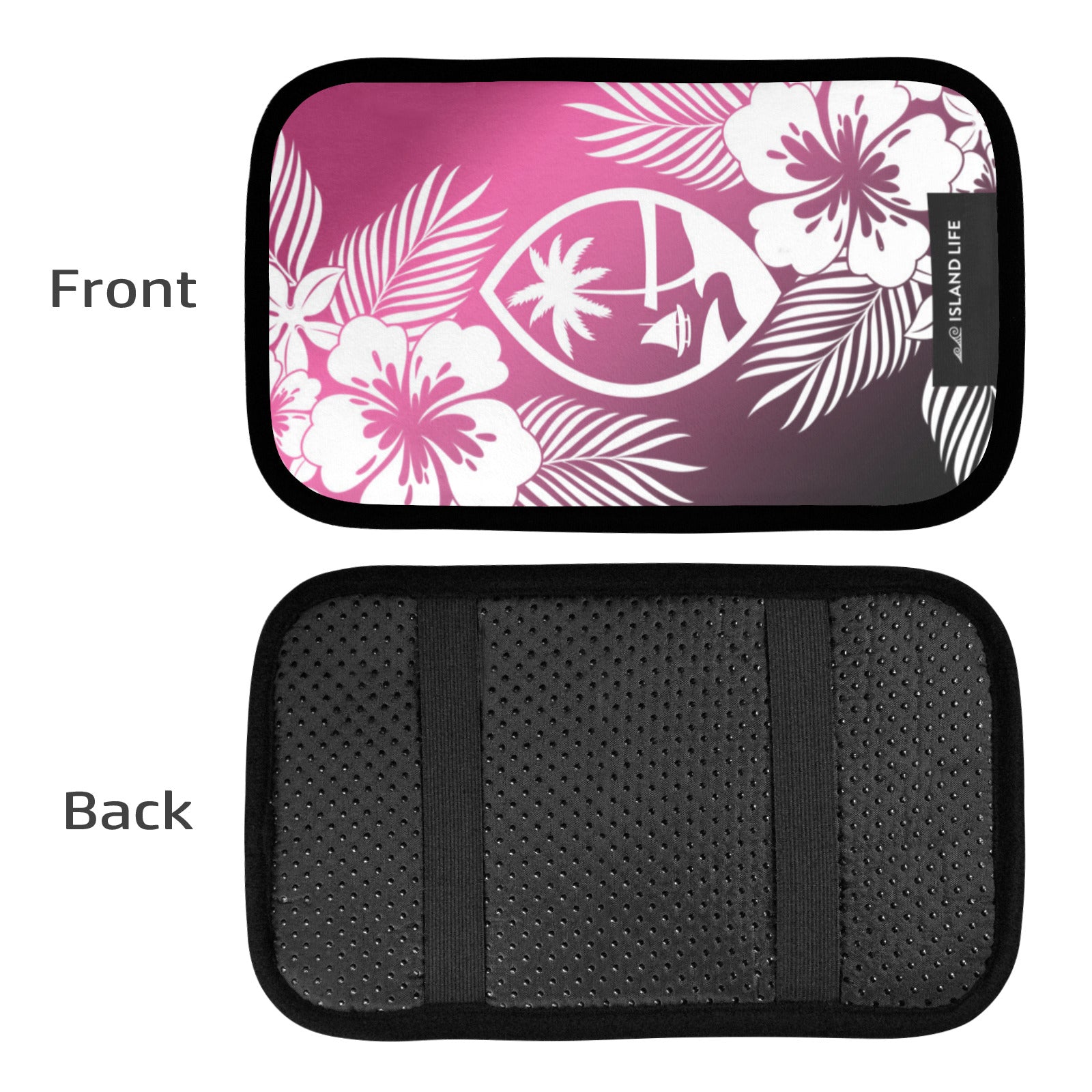 Guam Tropical Hibiscus Pink Car Armrest Cover