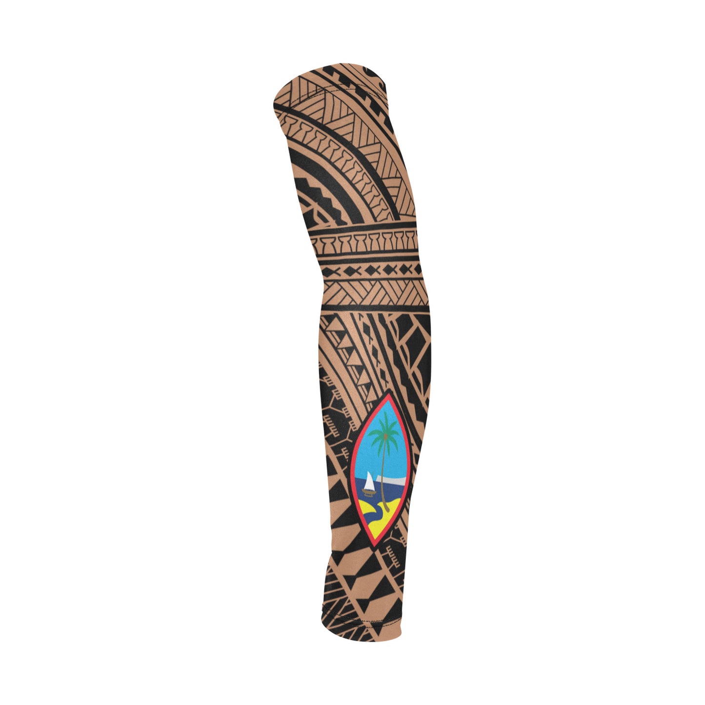 Guam Seal Tribal Brown Arm Sleeves (Set of 2)