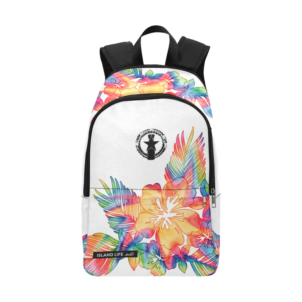 CNMI Tropical Hibiscus Tie Dye Laptop Backpack
