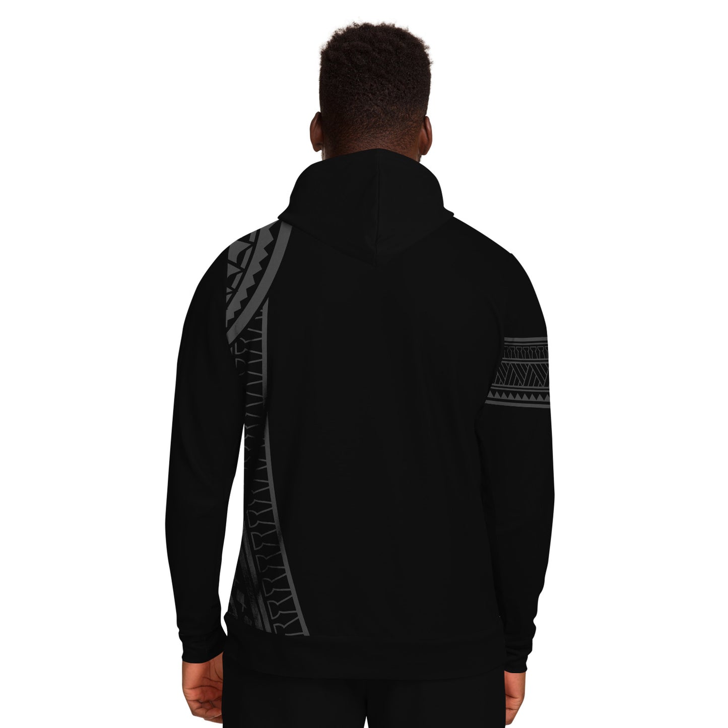 Guam Seal Color Tribal Black Unisex AOP Pullover Hoodie