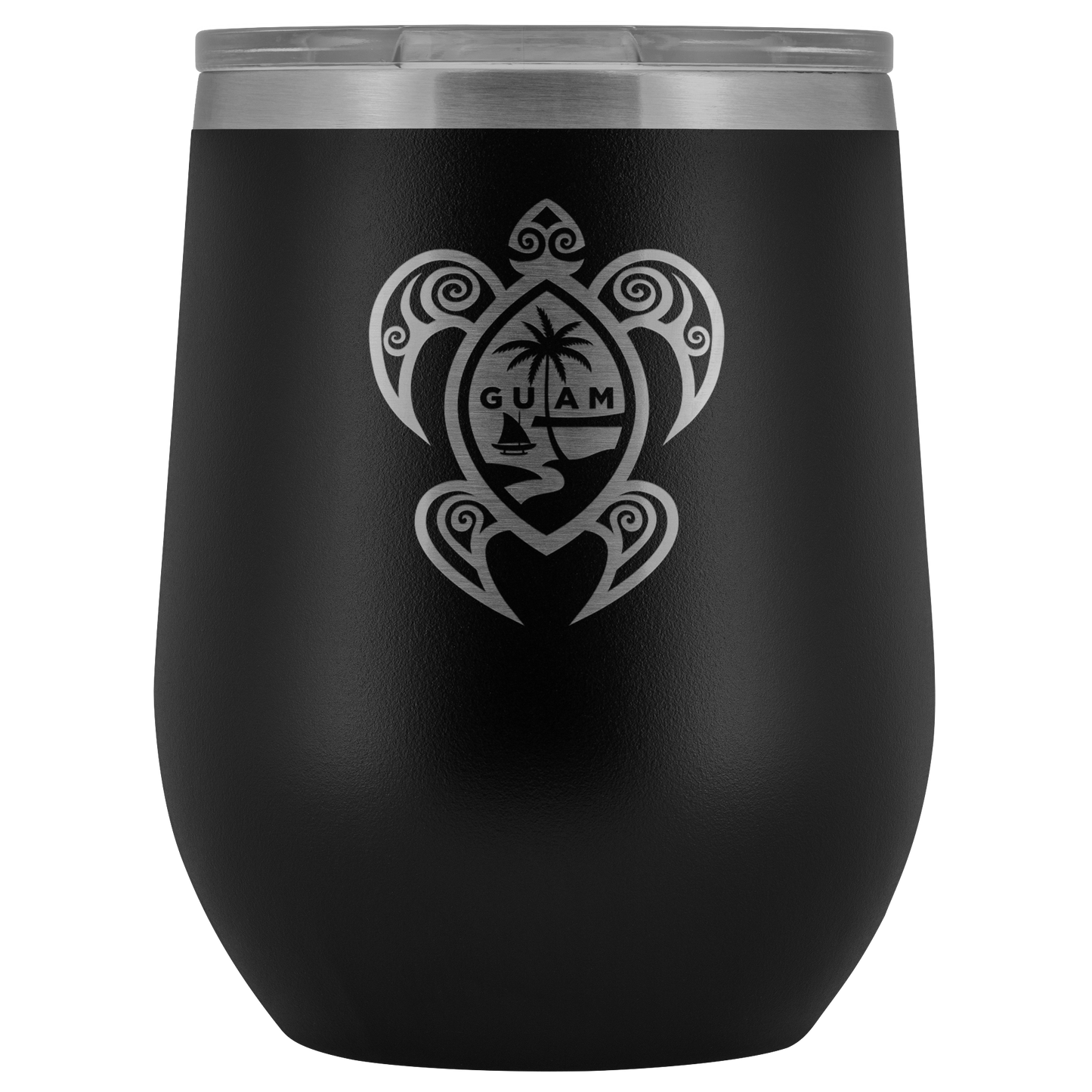 Guam Seal Turtle Wine Tumbler