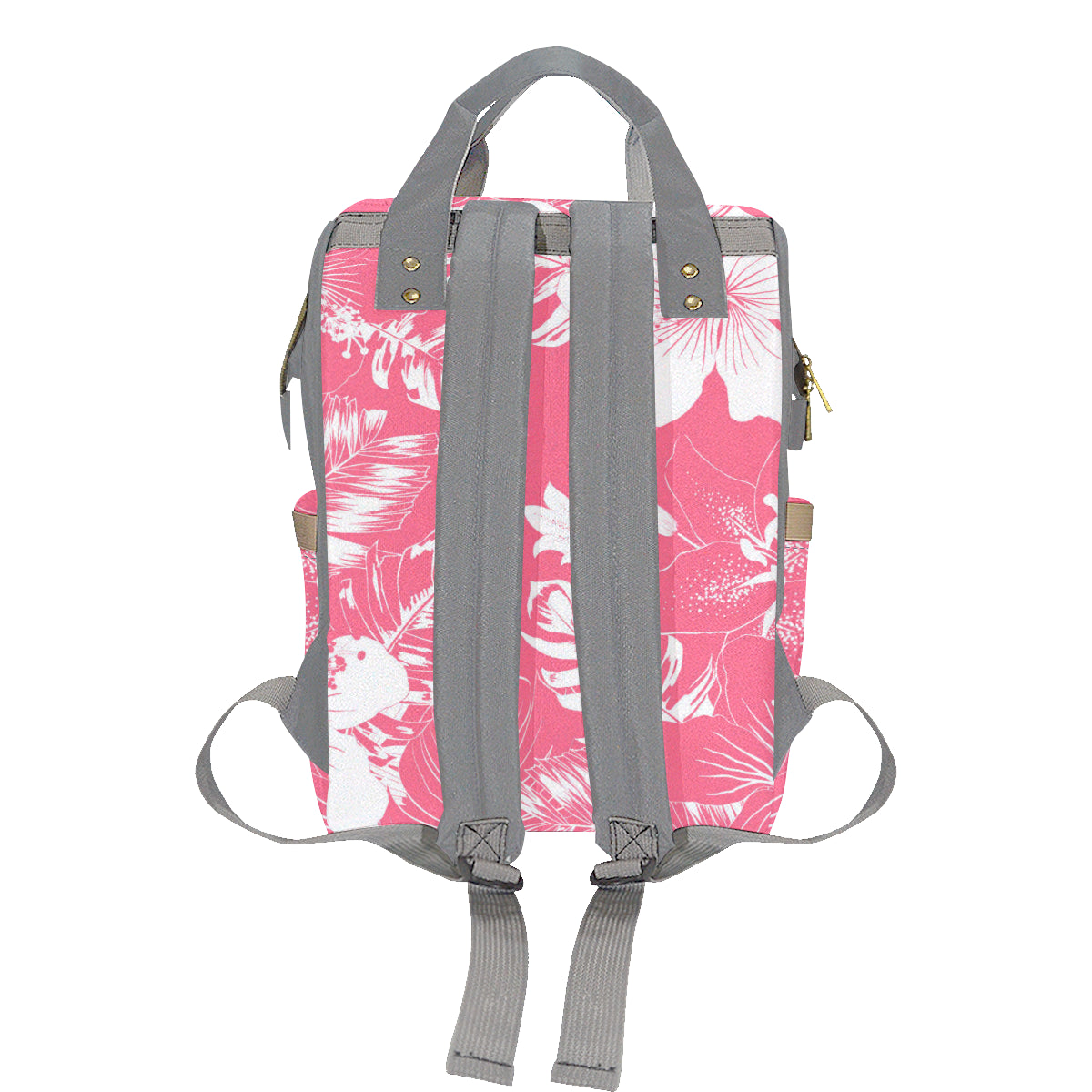 Guam Pink Floral Baby Diaper Backpack Bag