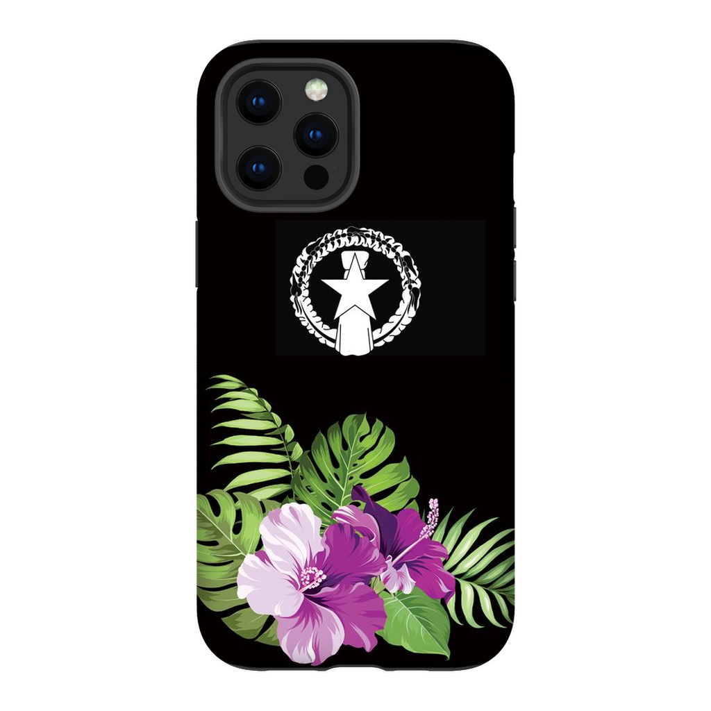 CNMI Purple Hibiscus Premium Glossy Tough Phone Case