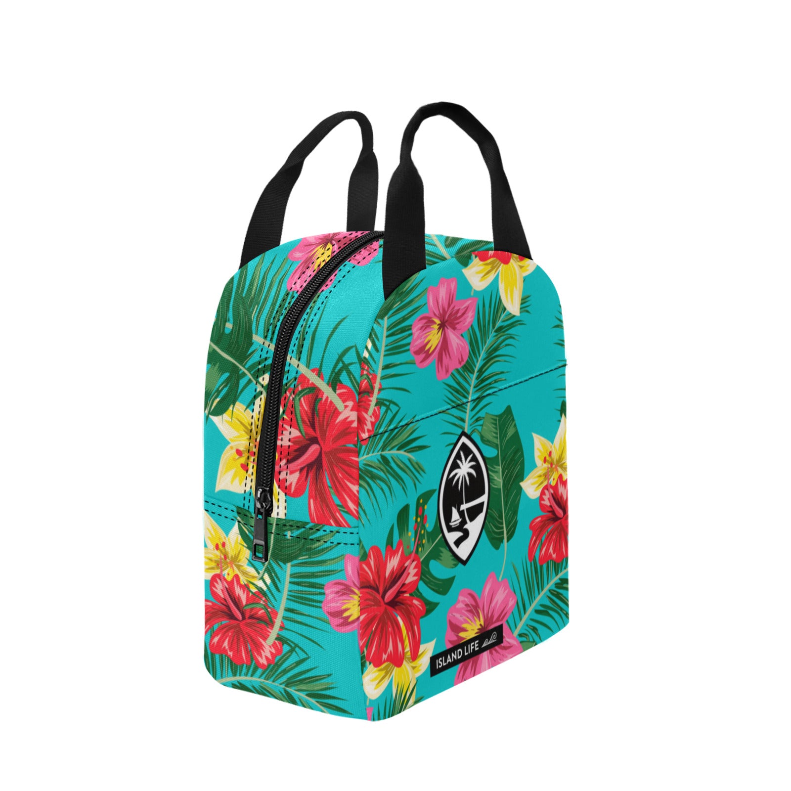 Floral Guam Zipper Lunch Bag