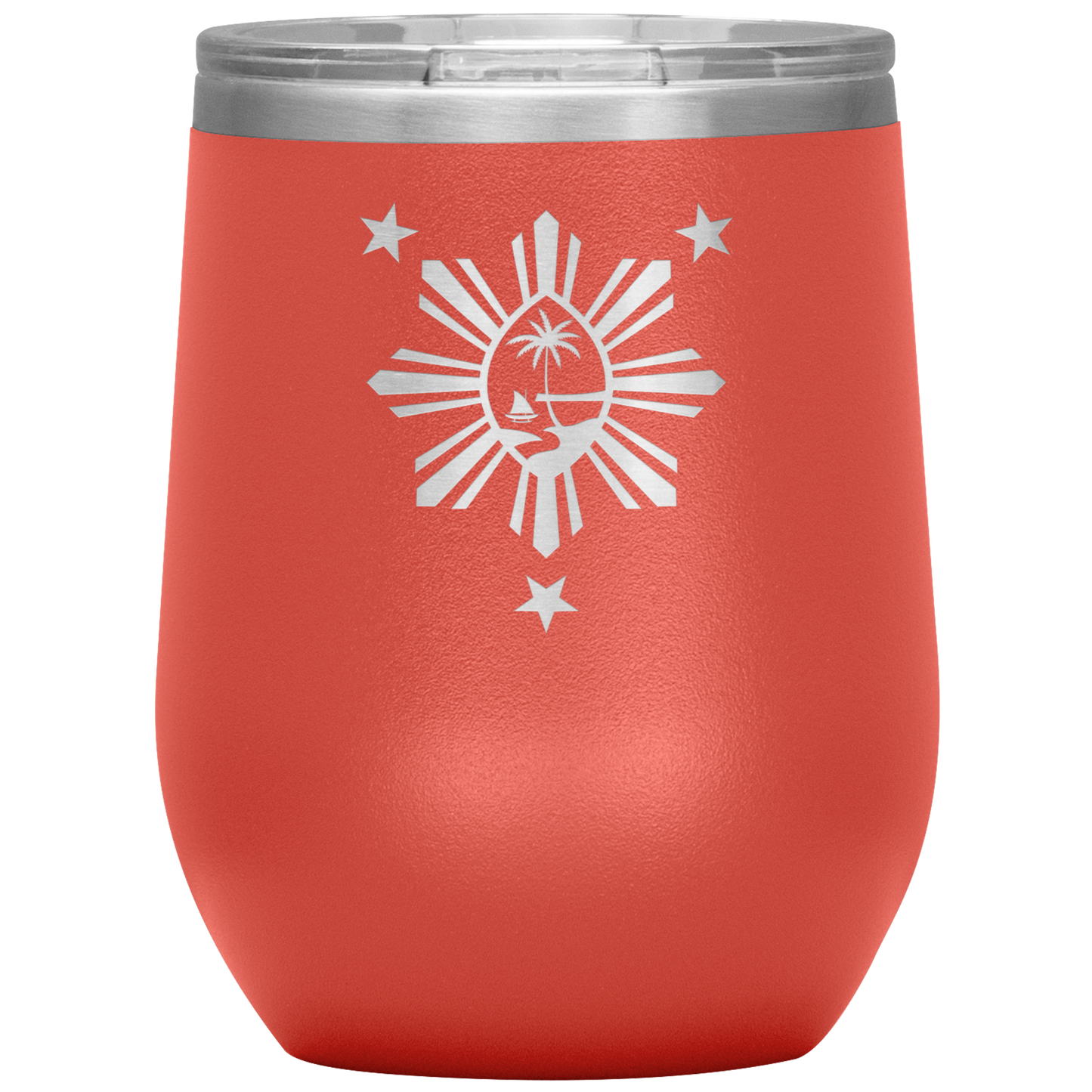 Guam Philippines Wine Tumbler