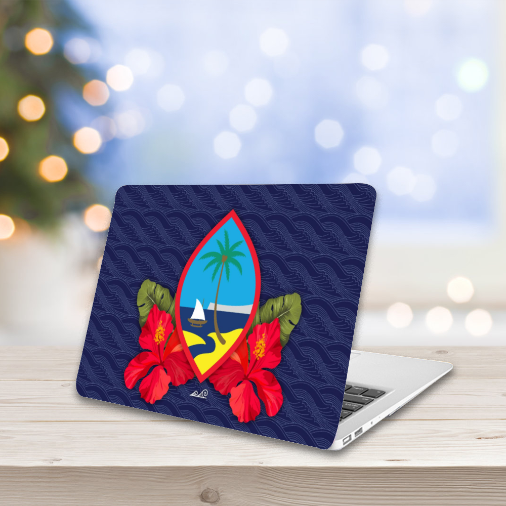 Guam Seal Hibiscus Paradise MacBook Protective Case Laptop Cover