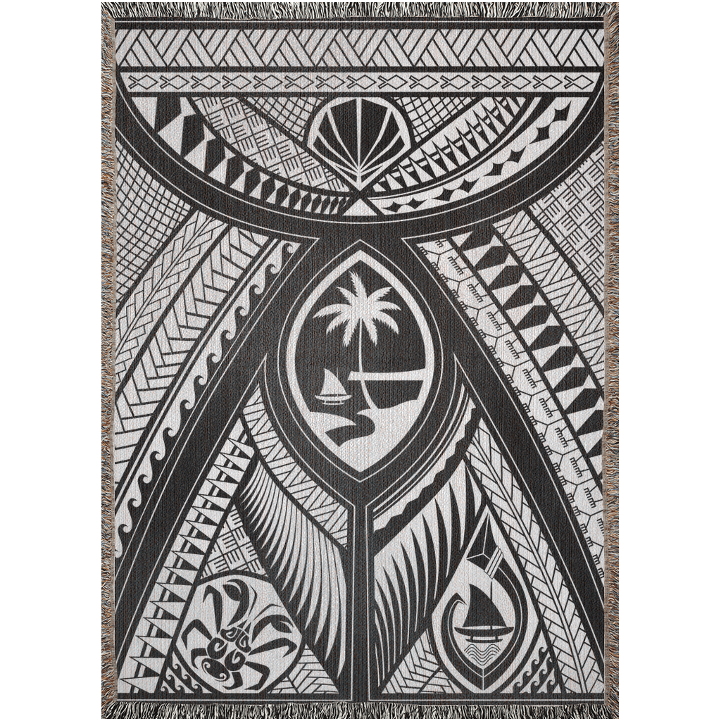 Guahan Modern Tribal Guam Island Woven Blanket