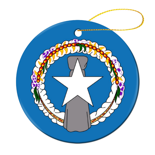 CNMI Seal Saipan Tinian Rota Christmas Circle Ornament