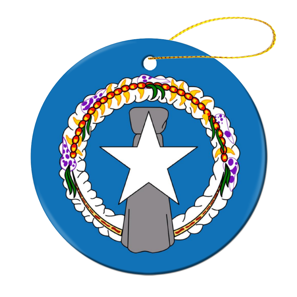 CNMI Seal Saipan Tinian Rota Christmas Circle Ornament