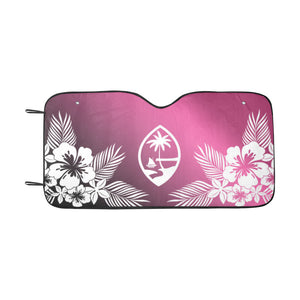 Guam Tropical Hibiscus Pink Car Sun Shade