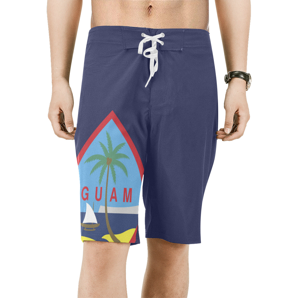 Guam Flag Mens All Over Print Board Shorts