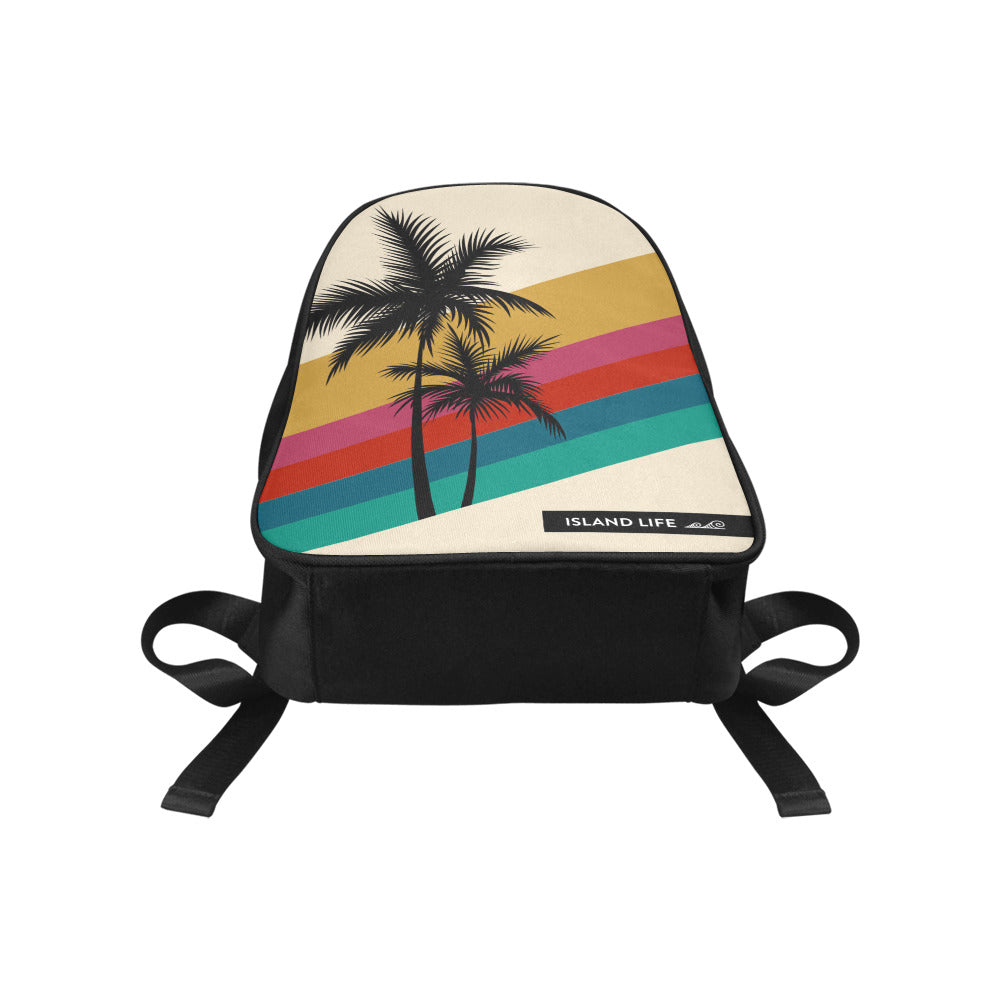 Retro Rainbow Sunset Guam CNMI Preschool Backpack