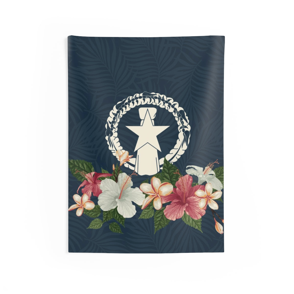 CNMI Vintage Hibiscus Indoor Wall Tapestry