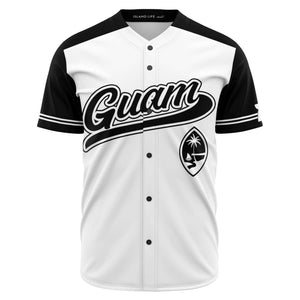 Guam Black and White Baseball Jersey