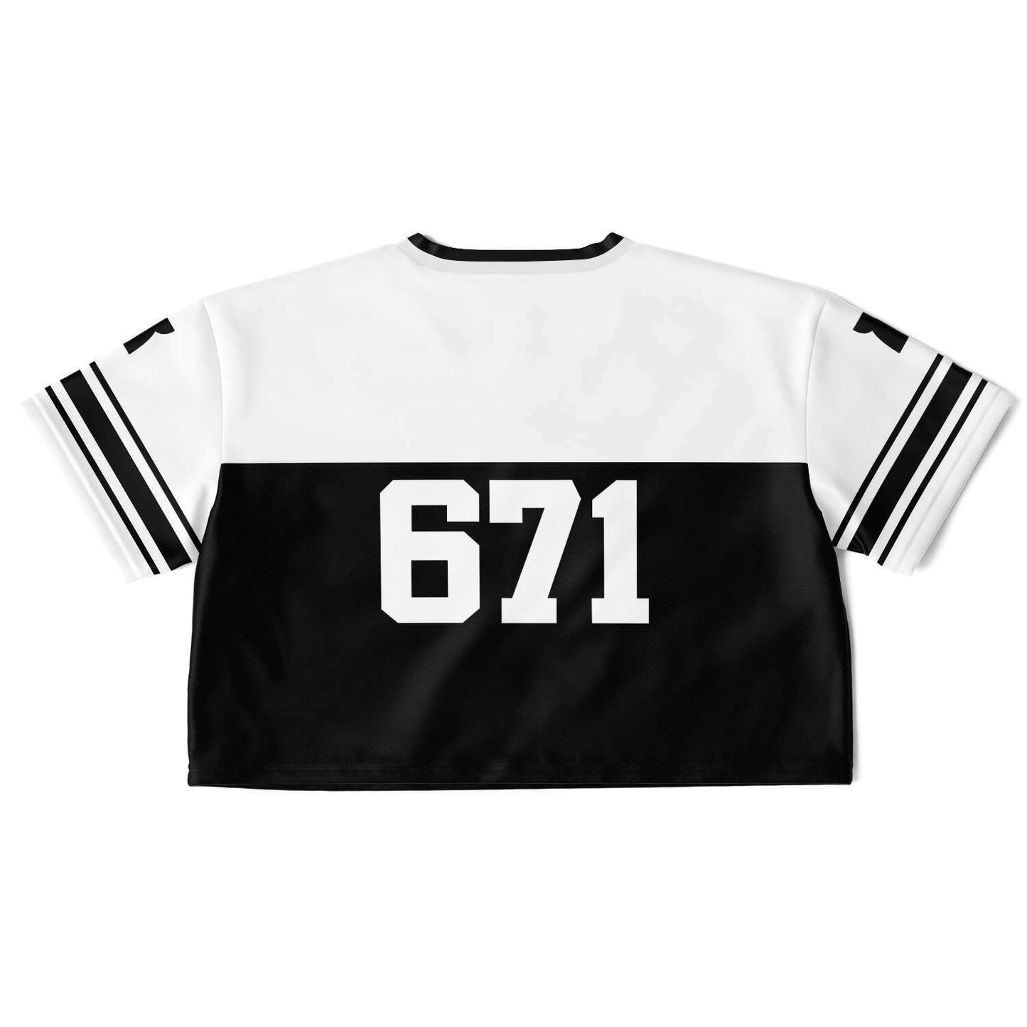 Guam Black and White Cropped Women's Football Jersey