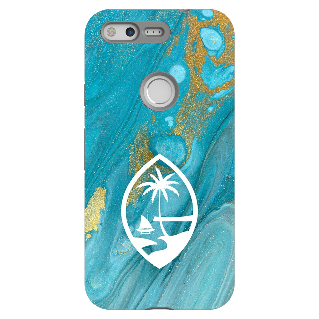 Guam Blue Marble Premium Glossy Tough Phone Case