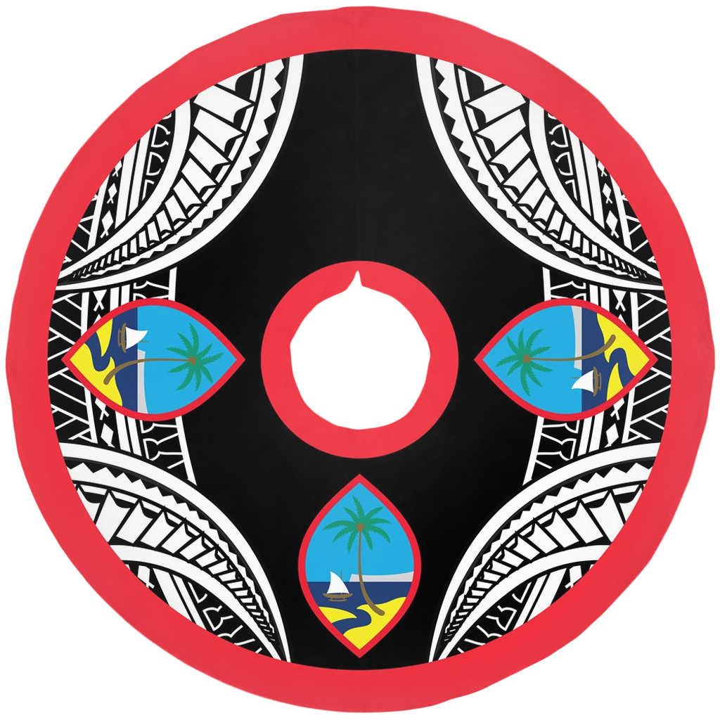 Guam Seal Tribal Christmas Tree Skirt