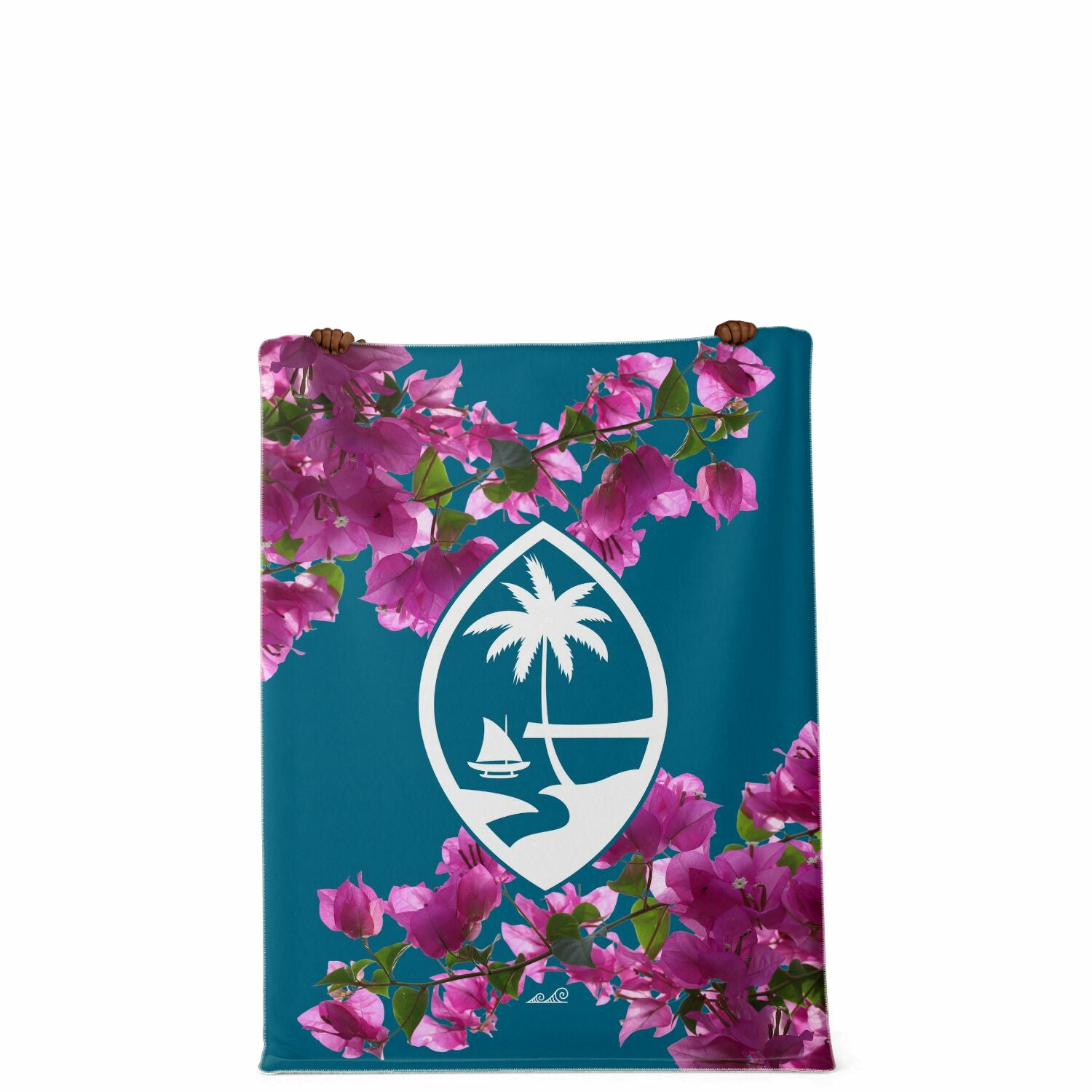 Guam Puti Tai Nobio Bougainvillea Microfleece Blanket