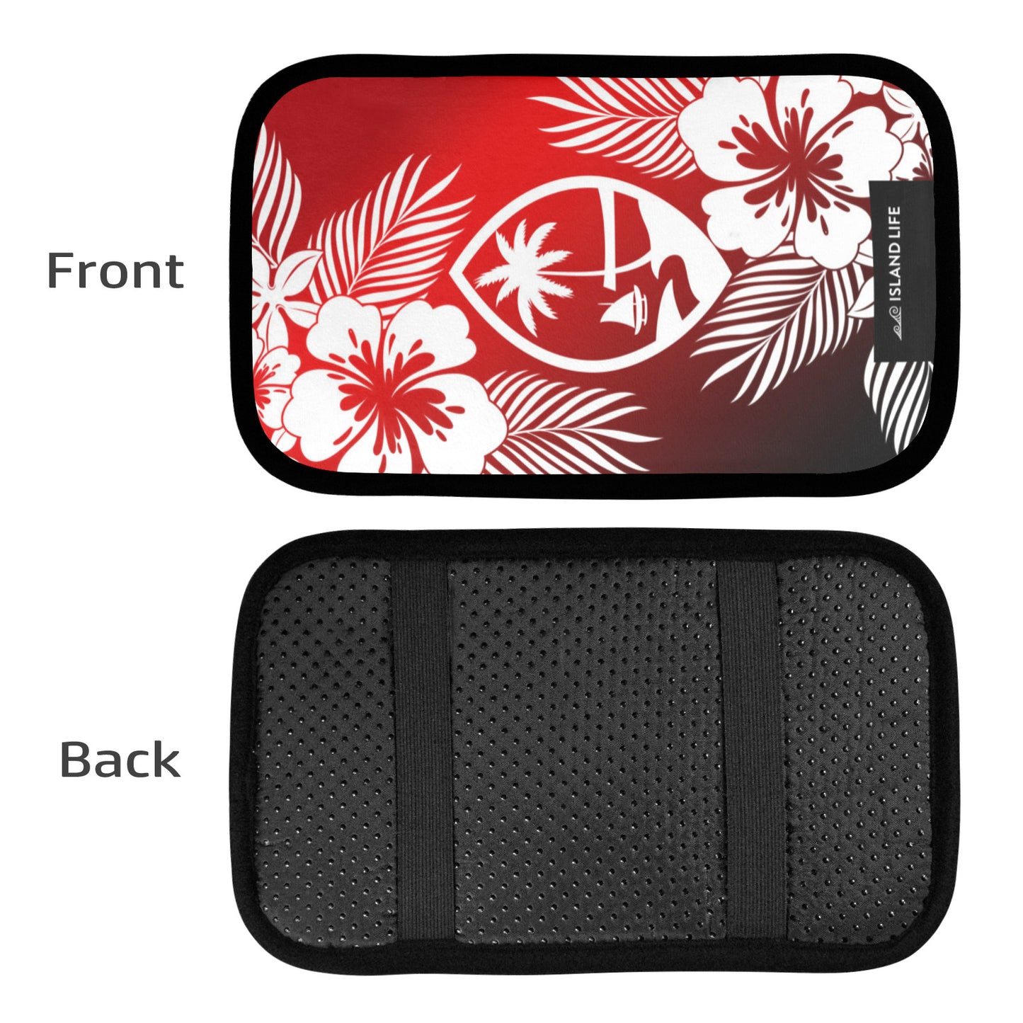 Guam Tropical Hibiscus Red Car Armrest Cover