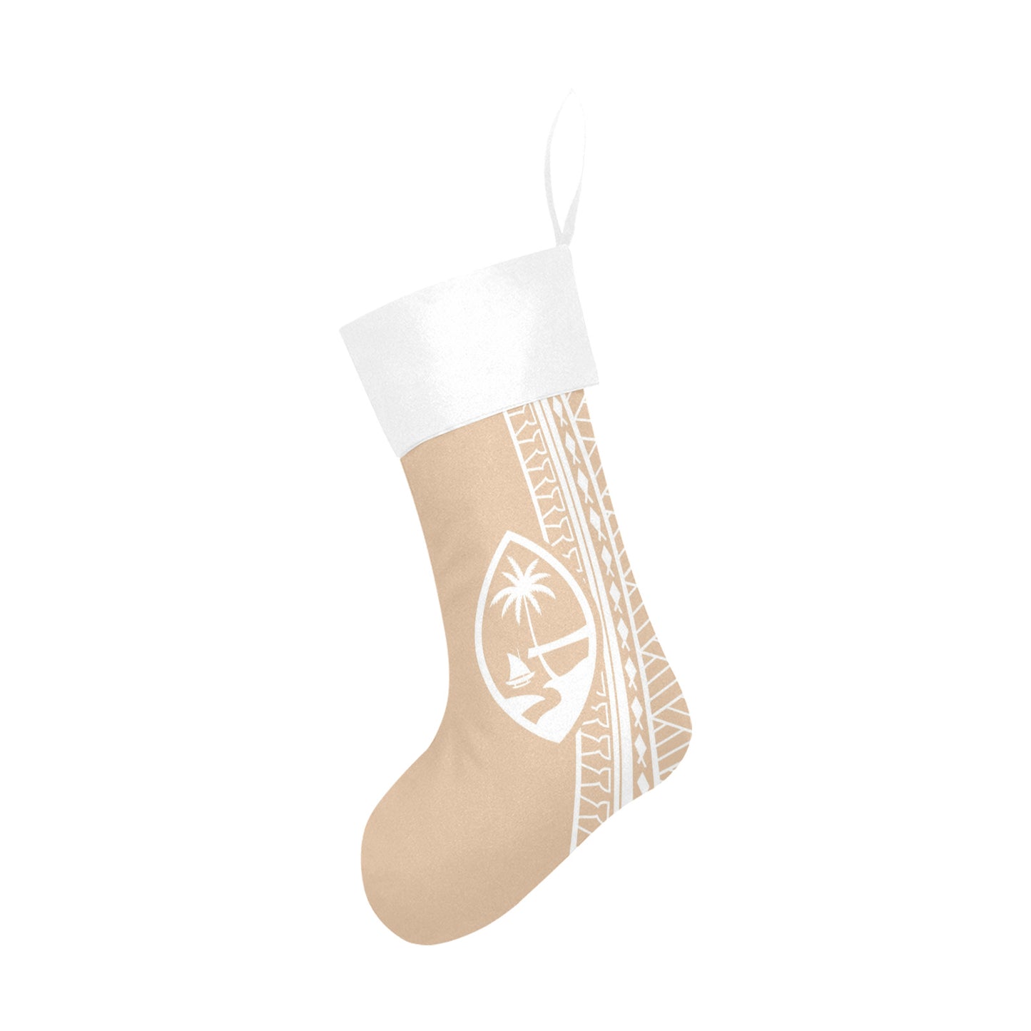 Guam Seal Tribal Tan Christmas Stocking Christmas Stocking