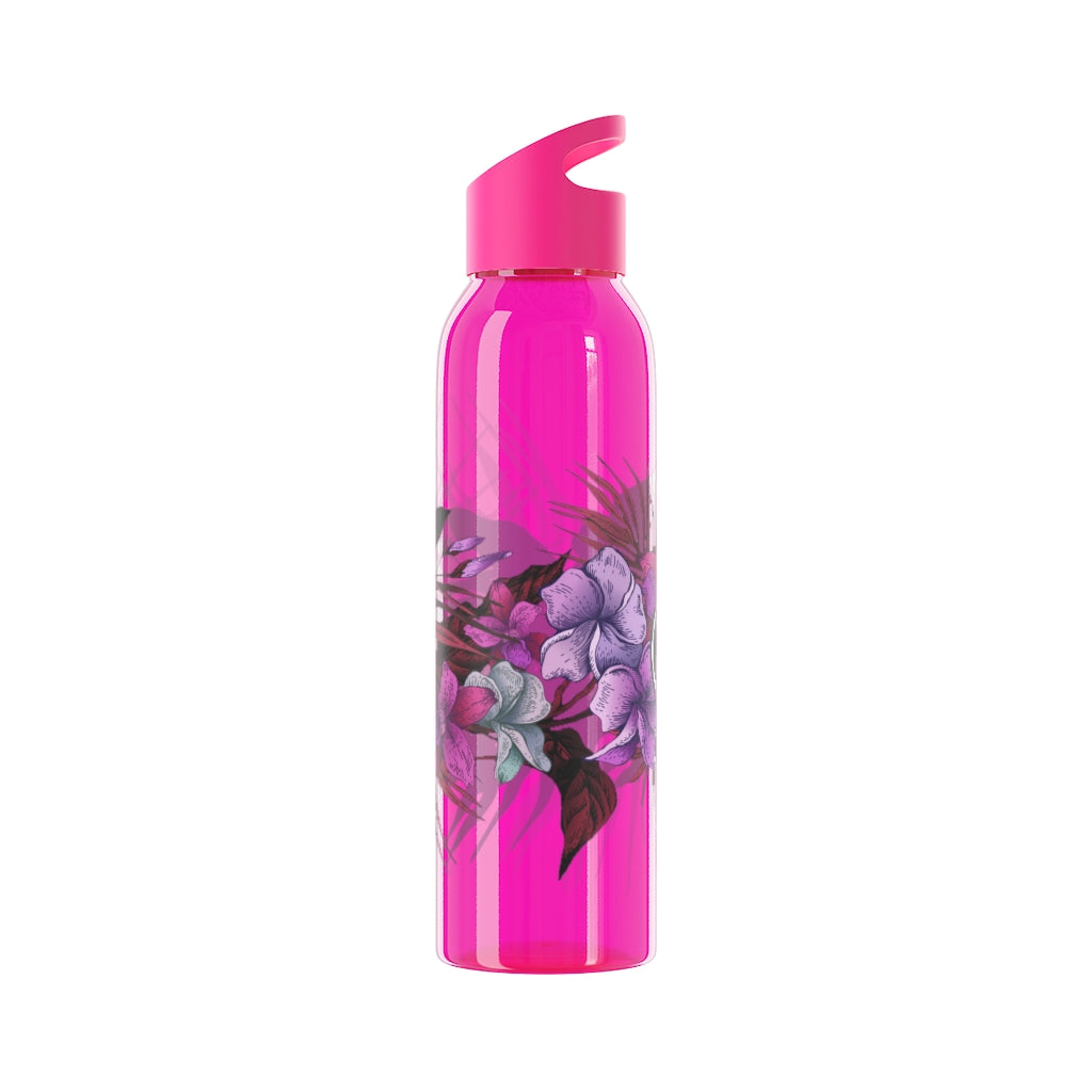 Guam Vintage Hibiscus Sky Water Bottle