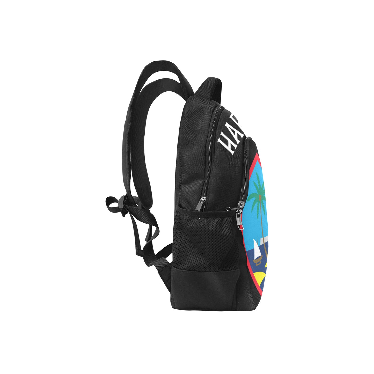 Hafa Adai Guam Tribal Black Multifunctional Backpack