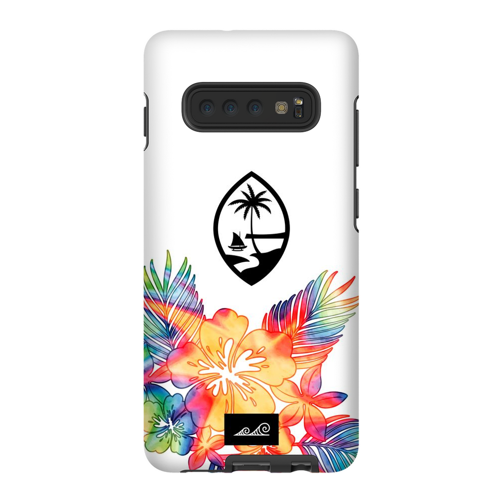 Guam Tropical Hibiscus Tie Dye Glossy Tough Phone Case