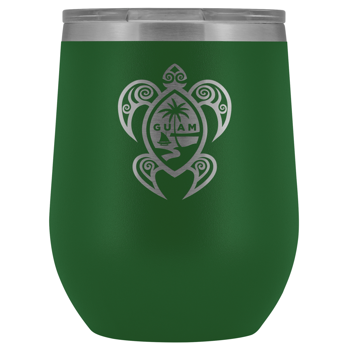 Guam Seal Turtle Wine Tumbler