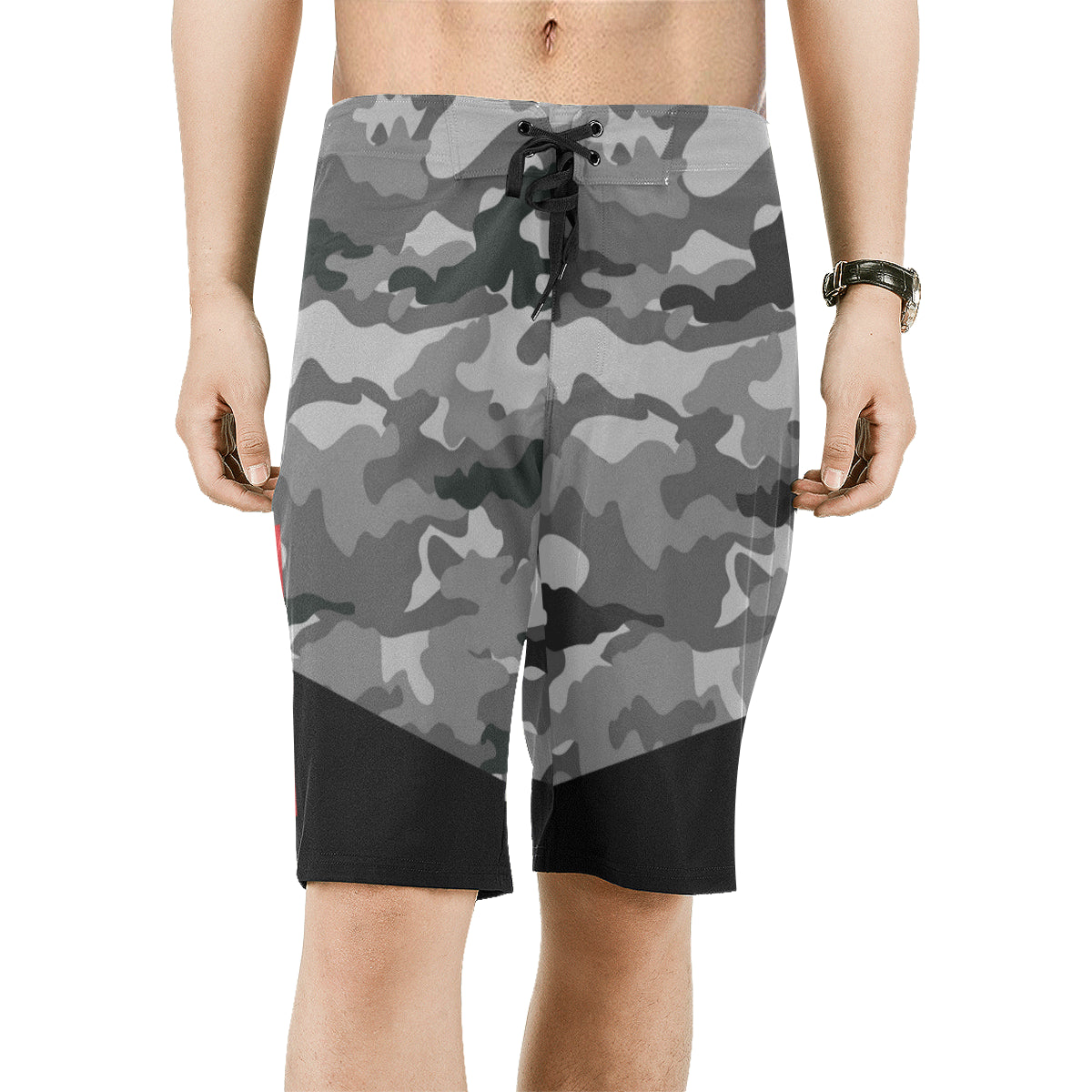 Guam Two-Tone Gray Camo Board Shorts