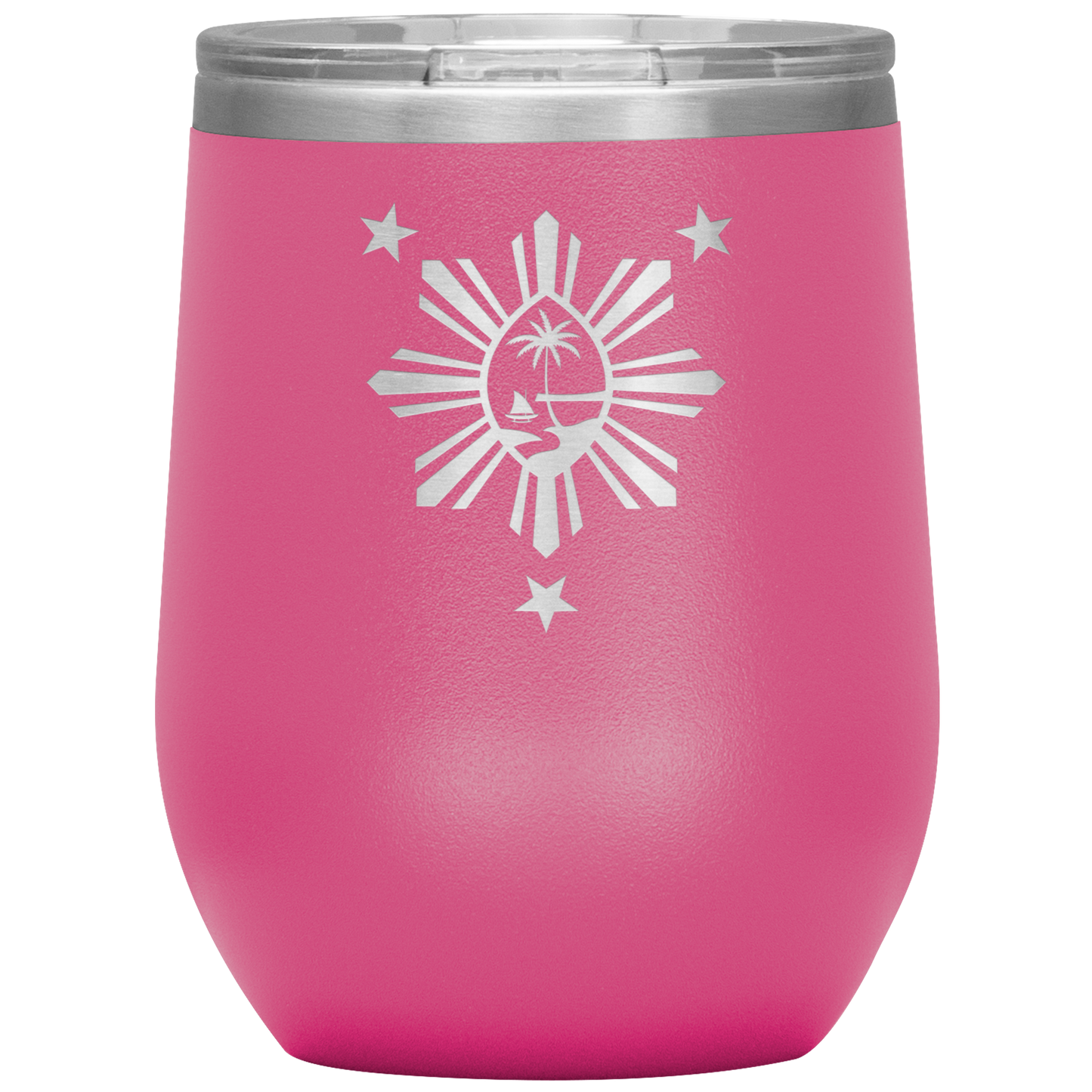 Guam Philippines Wine Tumbler